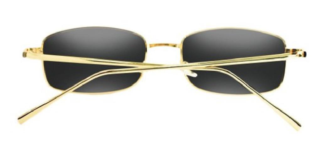 Miniatura Óculos Sol Lente Preto/Dourado Quad Retro Retan Vintag