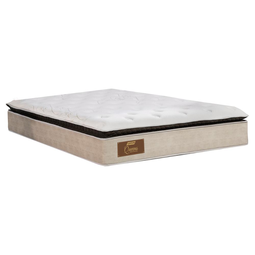 Miniatura Cama Box Conjugado King com Colchão (193x73x203) Gazin CR35350 Bege/Marrom
