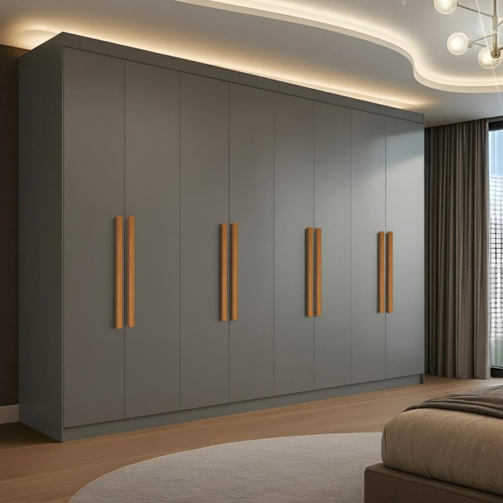 Guarda Roupa Casal 8 Portas 4 Gavetas Paris Espresso Móveis