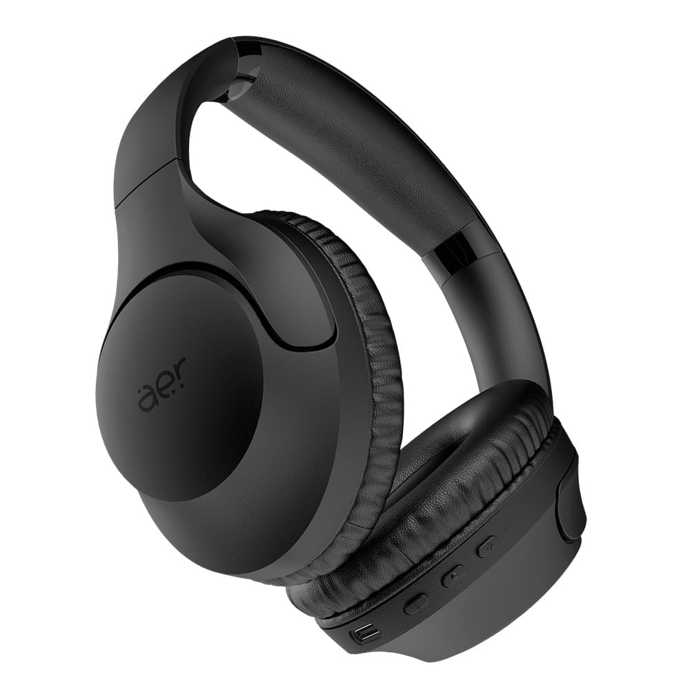 Fone de Ouvido sem Fio Geonav AerMood Over-Ear com Bluetooth Preto - AER14