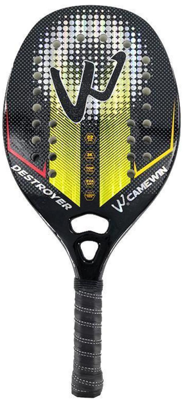 Kit 2 Raquetes Beach Tennis Camewin 100% Fibra De Carbono 3K
