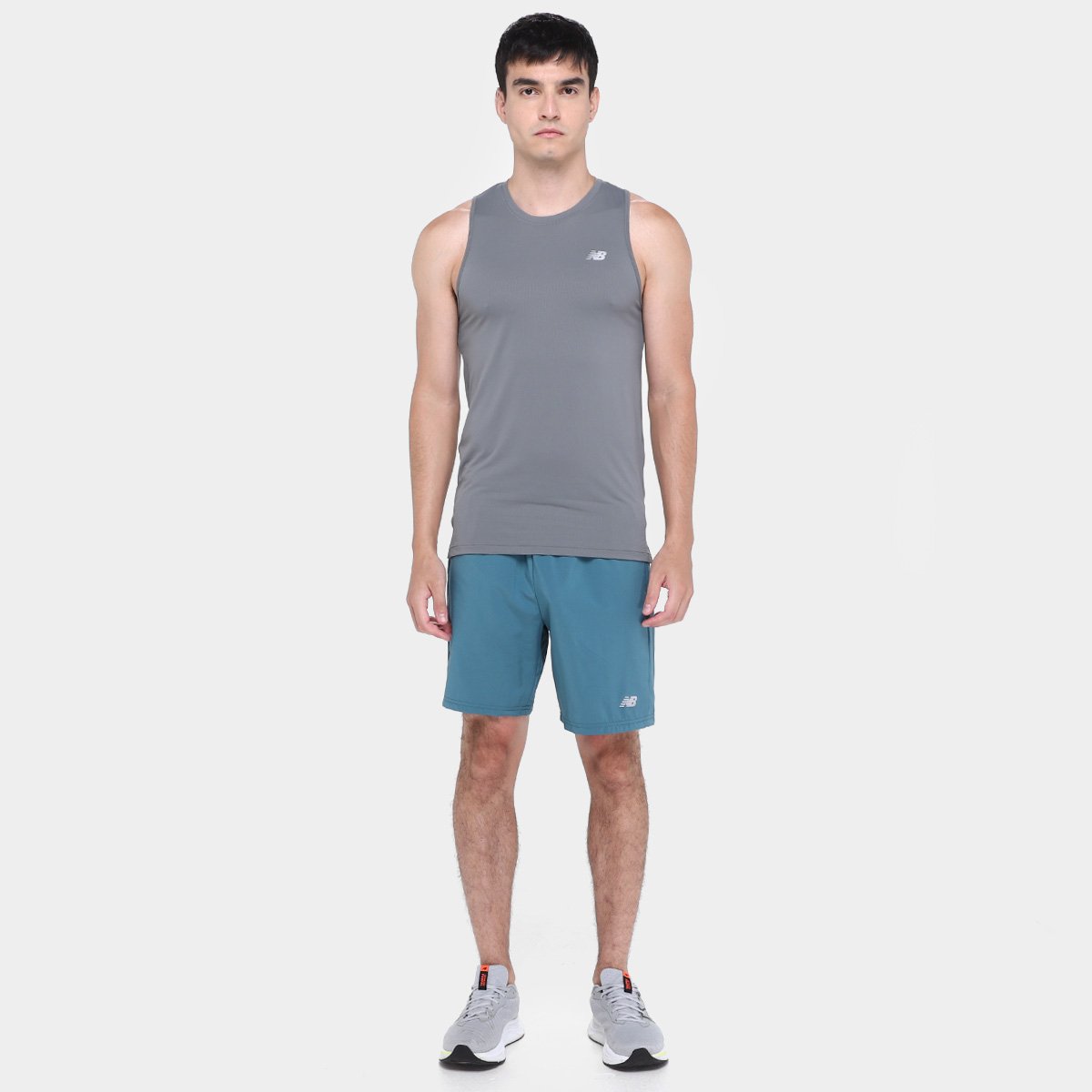 Miniatura Bermuda New Balance Sport Essentials 7 Masculina Verde - G