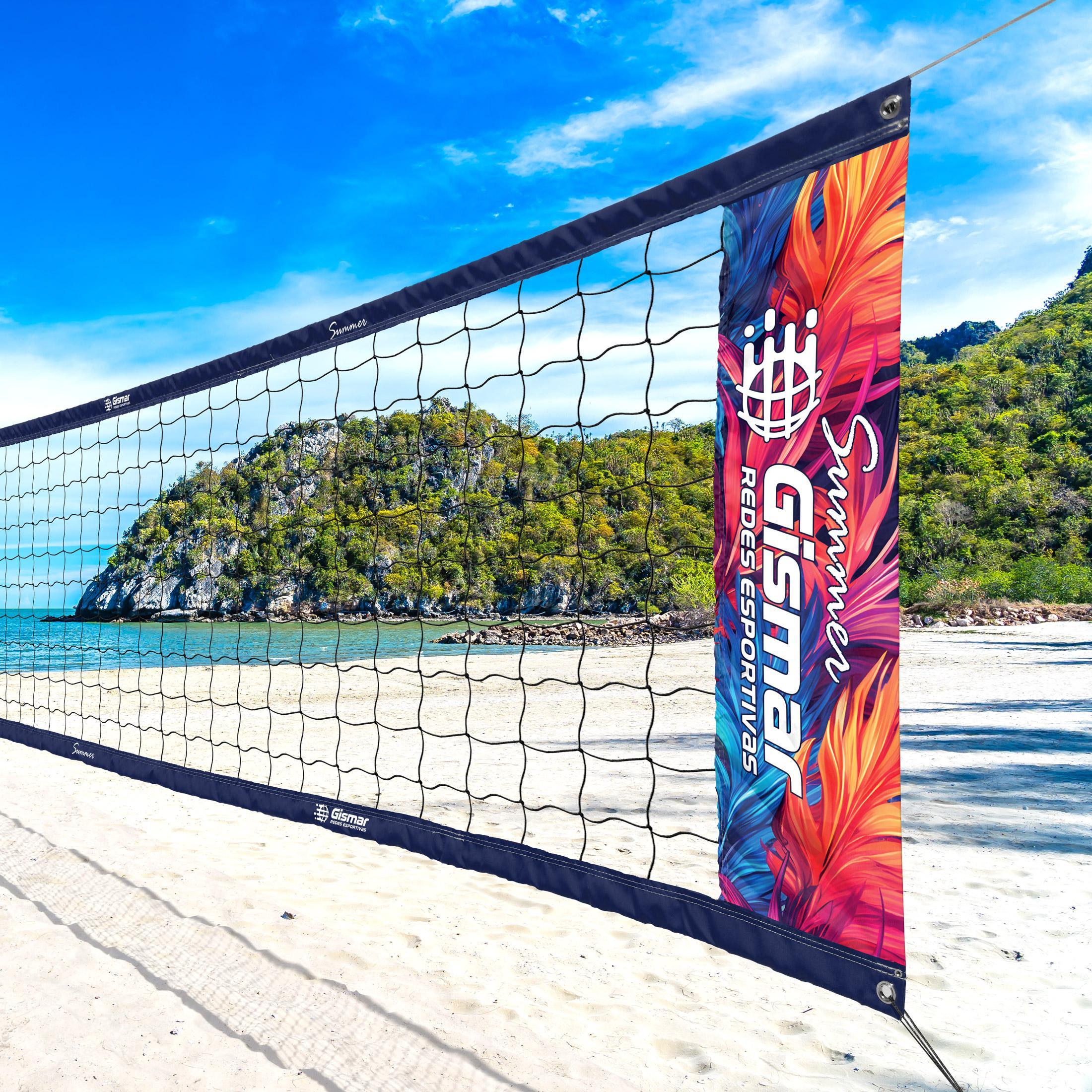 Miniatura Rede Futevôlei Oficial Summer 9,50m x 1,00m - PVC - 2mm