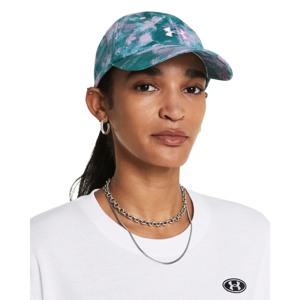 Miniatura Boné Feminino Under Armour Printed Adjustable Azul