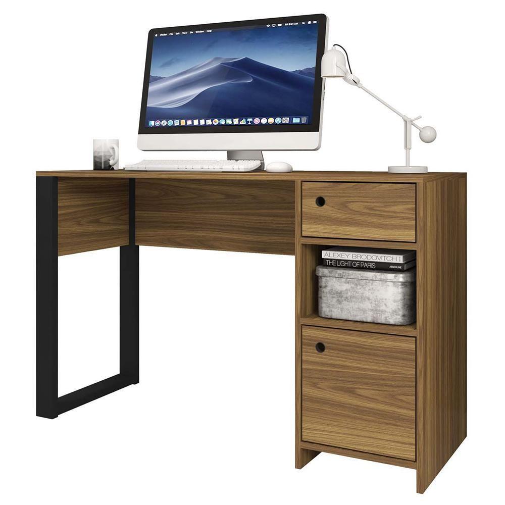 Escrivaninha Mesa Computador Escritório Meta Marrom Caemmun