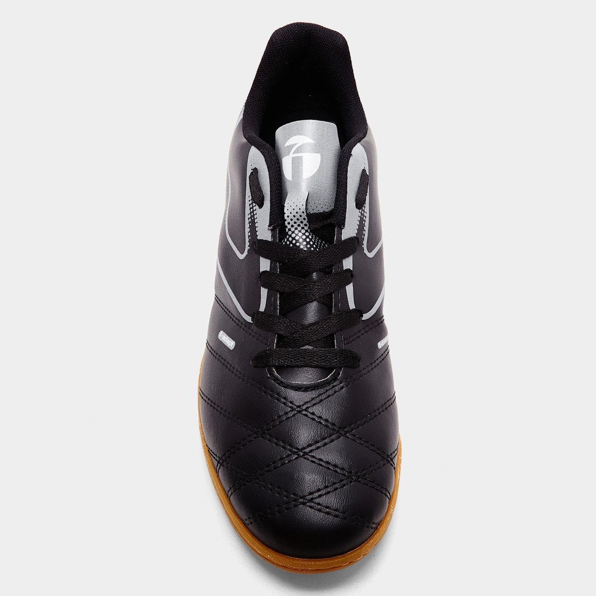 Miniatura Chuteira Futsal Topper Cup VIII Unissex Preto+Cinza - 37