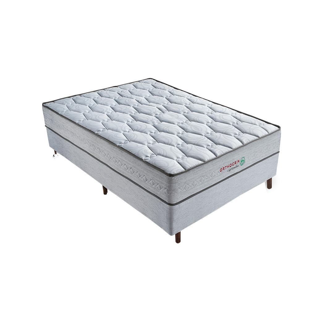 Miniatura Cama Box Queen e Colchão Lightpedic Orthocrin - 158x198x49