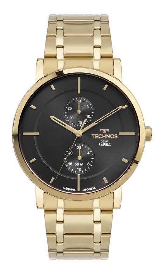 Miniatura Relógio Technos 6P23Ap/1P 6P23Ap 1P Dourado Analógico Slim