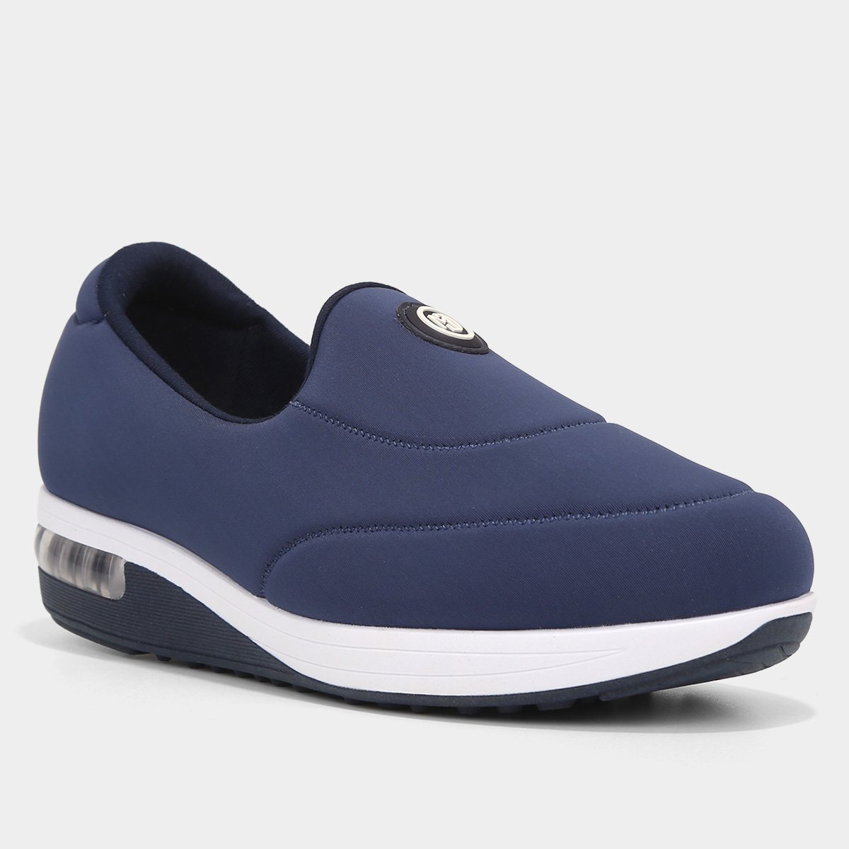 Miniatura Tênis Slip On Modare Liso Feminino Marinho+Branco - 34