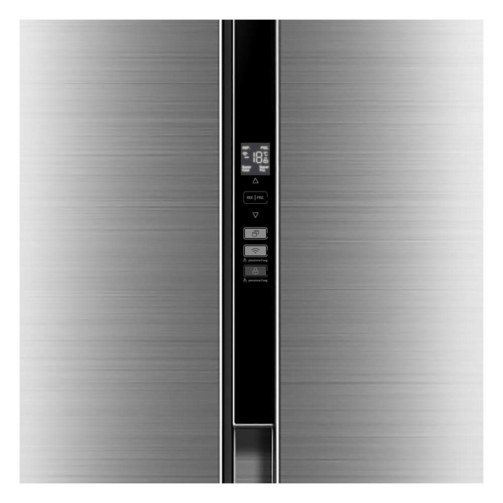 Miniatura Refrigerador Side By Side Midea de 02 Portas Inverter com 442 Litros Inox Claro - MDRS598FGA041