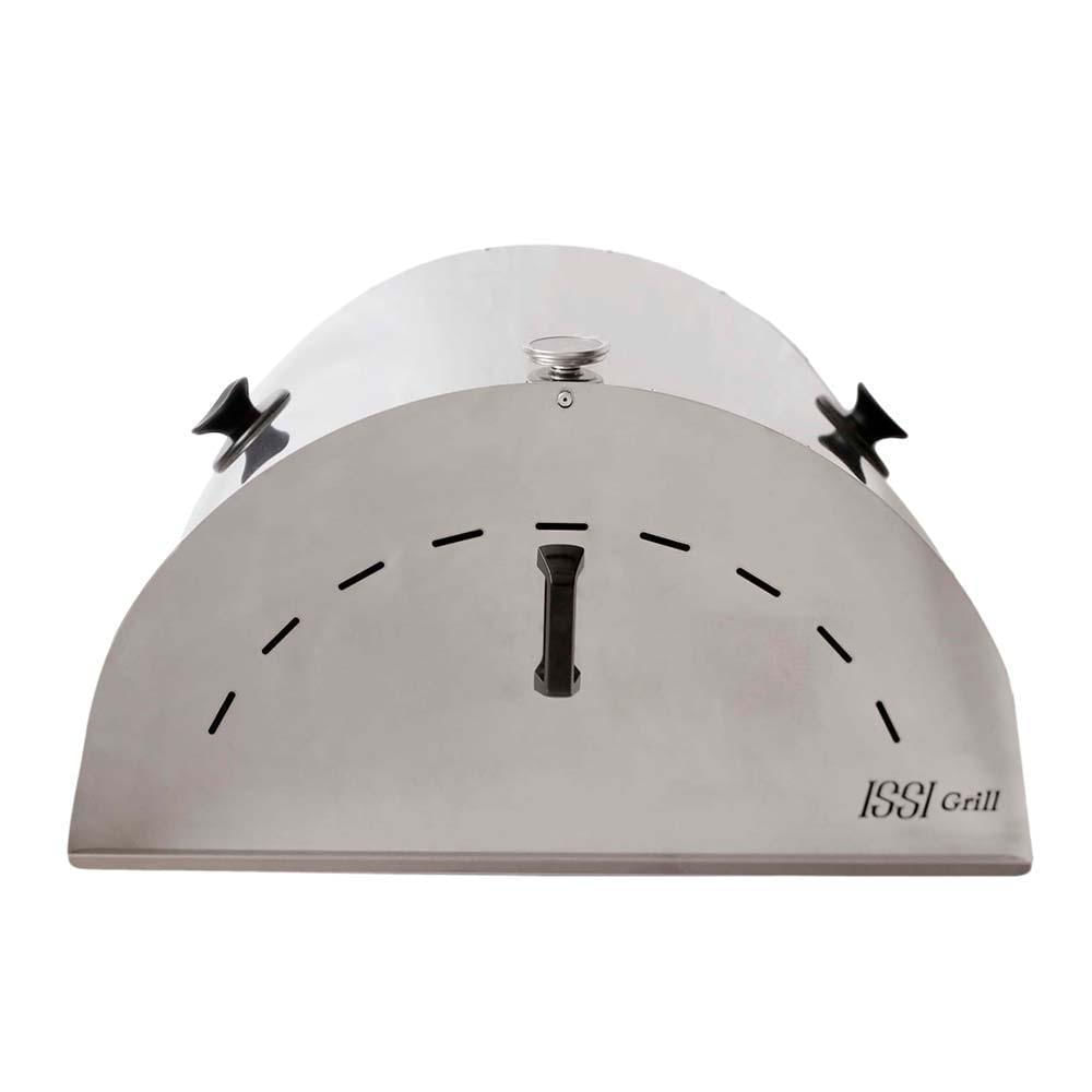 Miniatura Forno de Pizza Inox p/ Churrasqueira Issi Grill 47x48x26cm