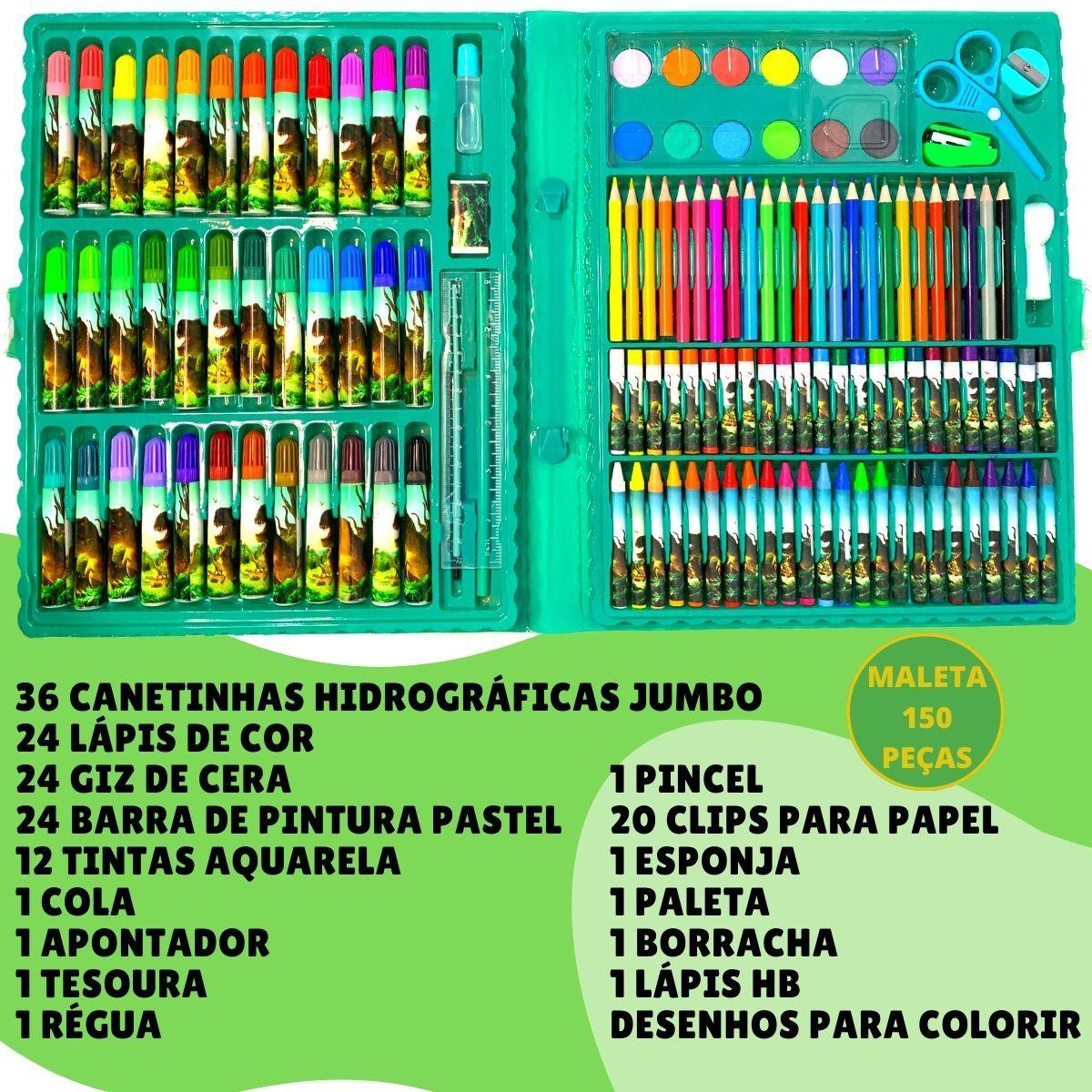 Miniatura Maleta De Pintura Infantil Estojo 150 Peças Para Colorir