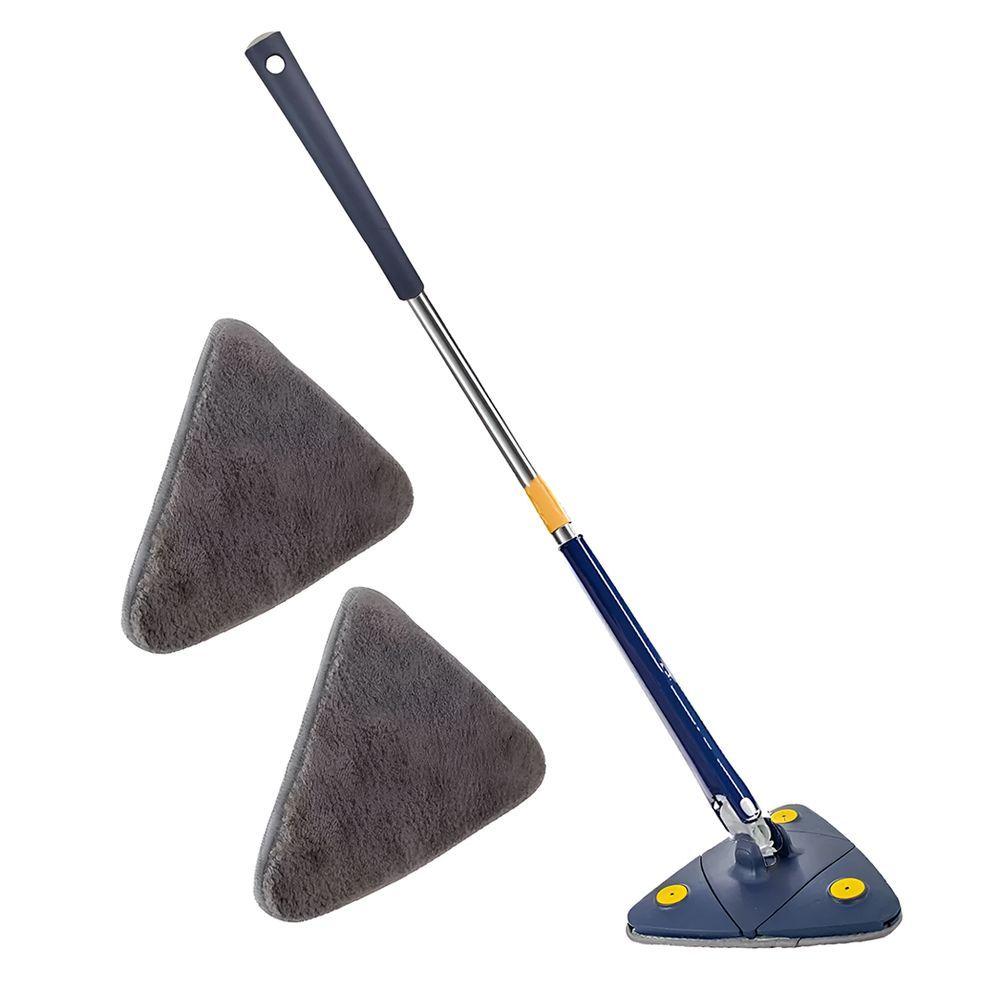 Miniatura Mop Multiuso Giratório 360 Triangular Com 2 Refis Removíveis Para Limpeza De Piso