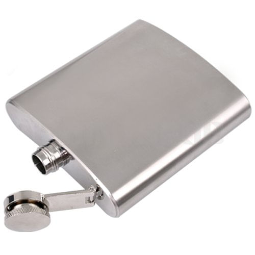 Miniatura Cantil De Bolso Porta Bebida Aço Inox Whisky Vodka Rum 200ml