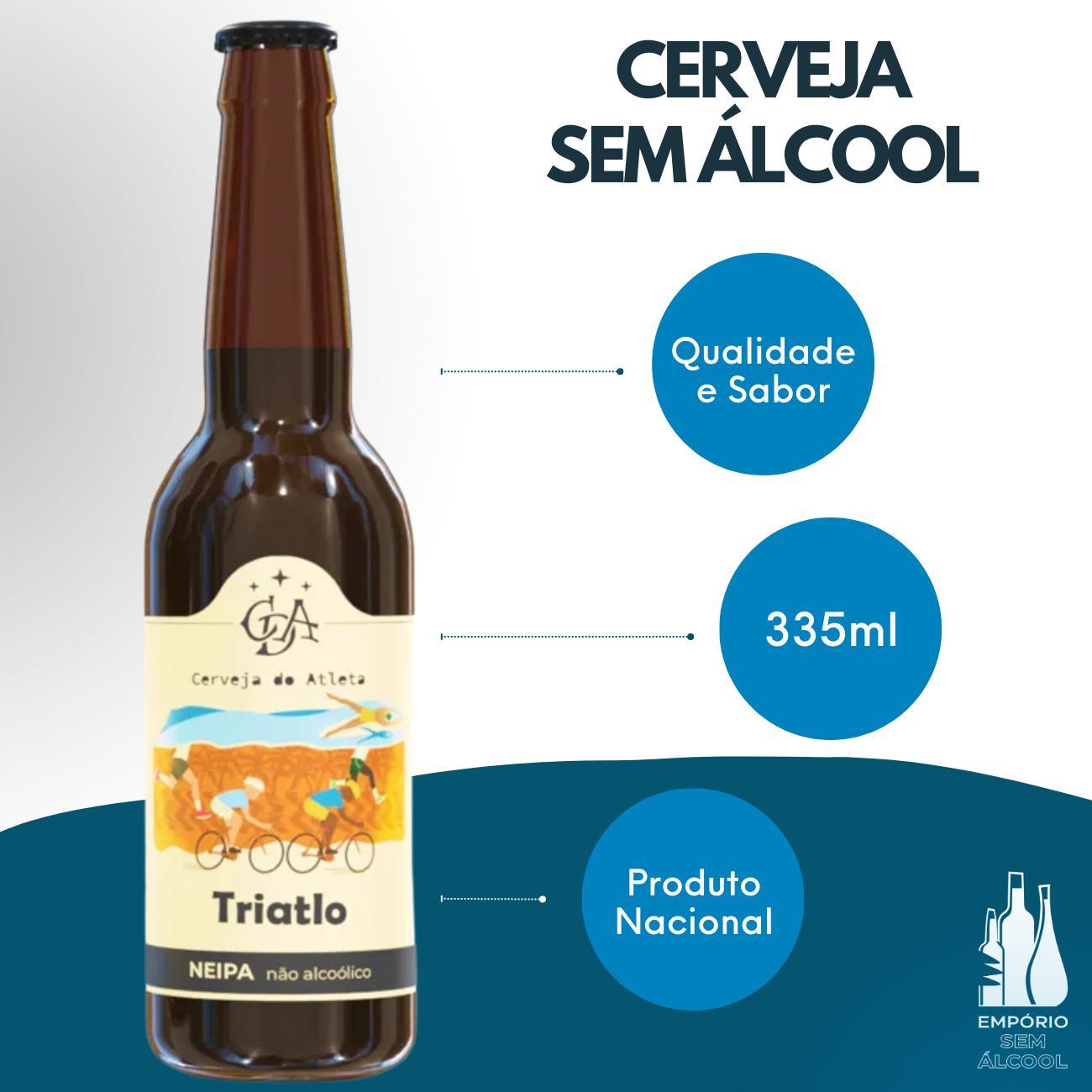 Miniatura Cerveja Sem Álcool Ipa Atleta Triatlo - 335 Ml - Nacional