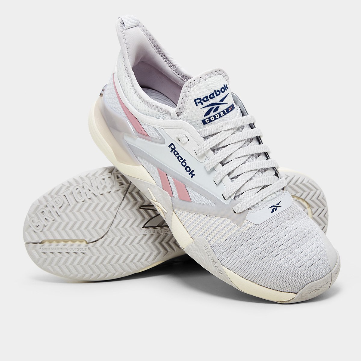 Miniatura Tênis Reebok Nano Court Feminino Cinza+Rosa - 35