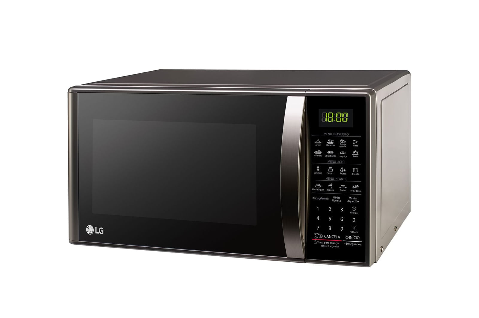 Miniatura Micro-ondas LG 30 litros Prata Limpa Fácil (MS3043BRA)