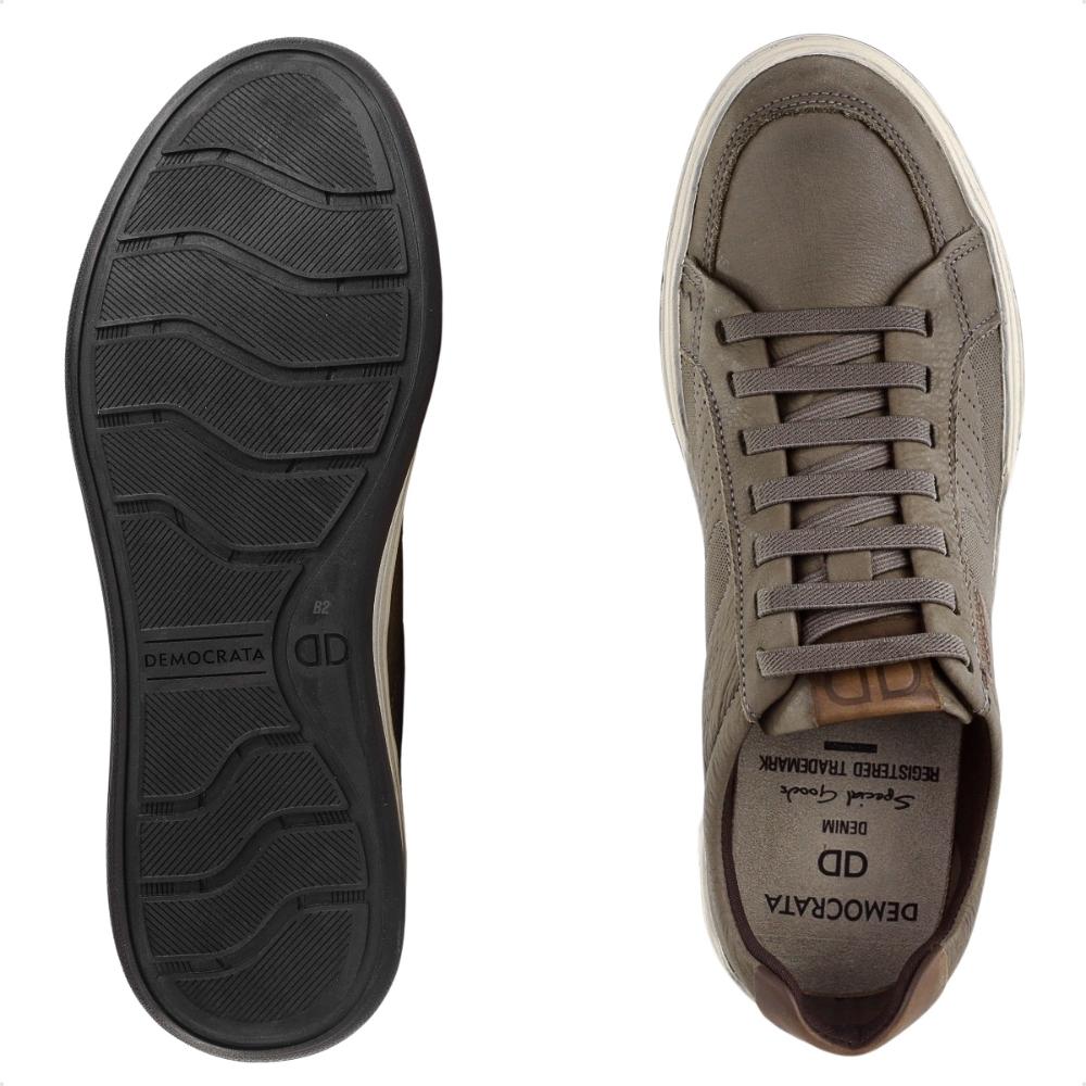 Miniatura Sapatênis Democrata Denim Jay Masculino Bege / Marrom - 38