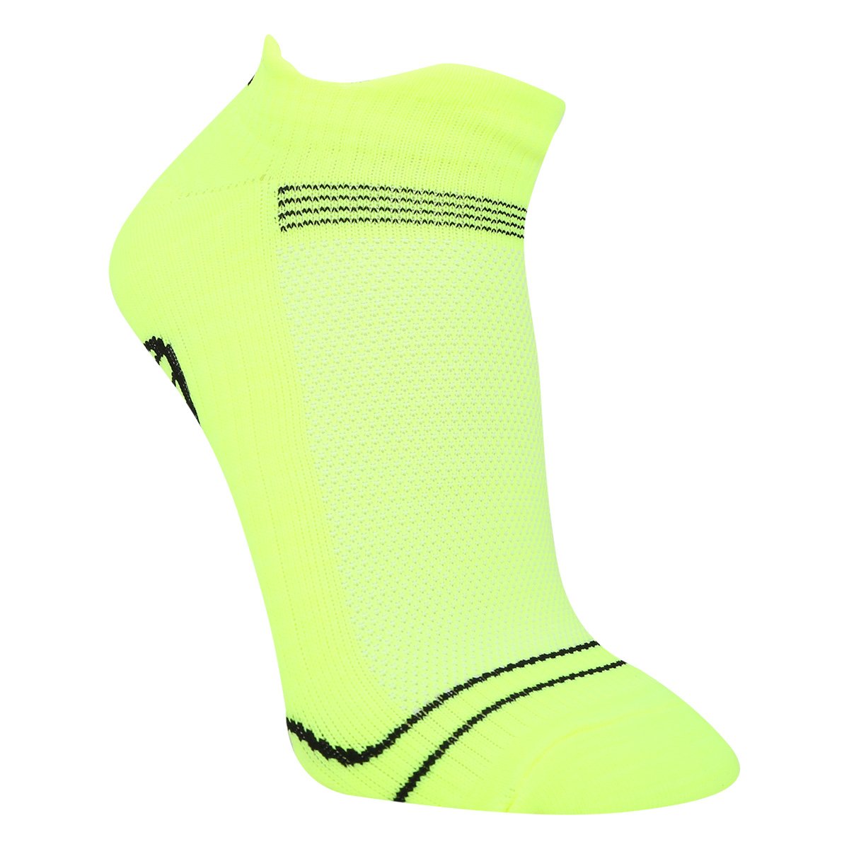 Miniatura Meia Olympikus Cano Curto Perfurada Feminina Amarelo - 33/38