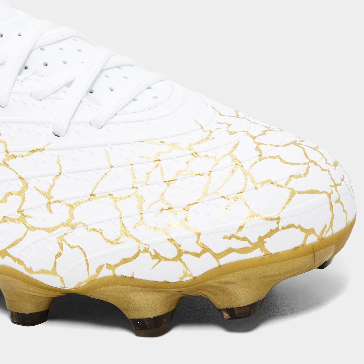 Chuteira Campo Skechers SKX_01 Gold FG Masculina Branco+dourado - 38