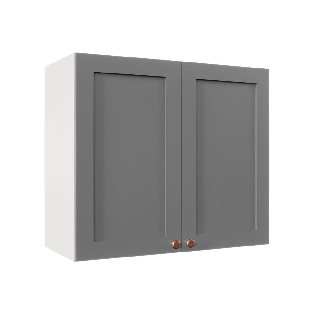 Miniatura Armário Aéreo 2 Portas 80cm Arizona CabeCasa MadeiraMadeira Branco/Cinza Claro