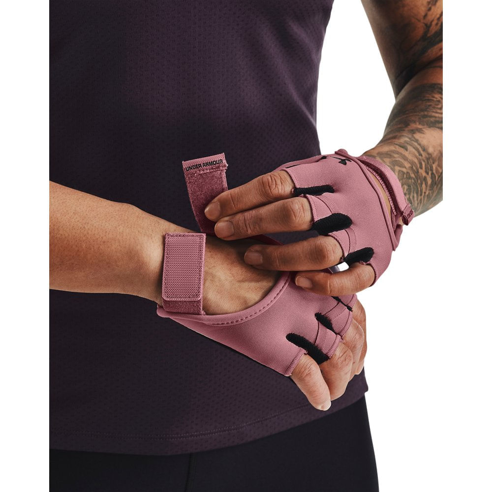 Miniatura Luvas de Treino Feminina Under Armour Rosa - G
