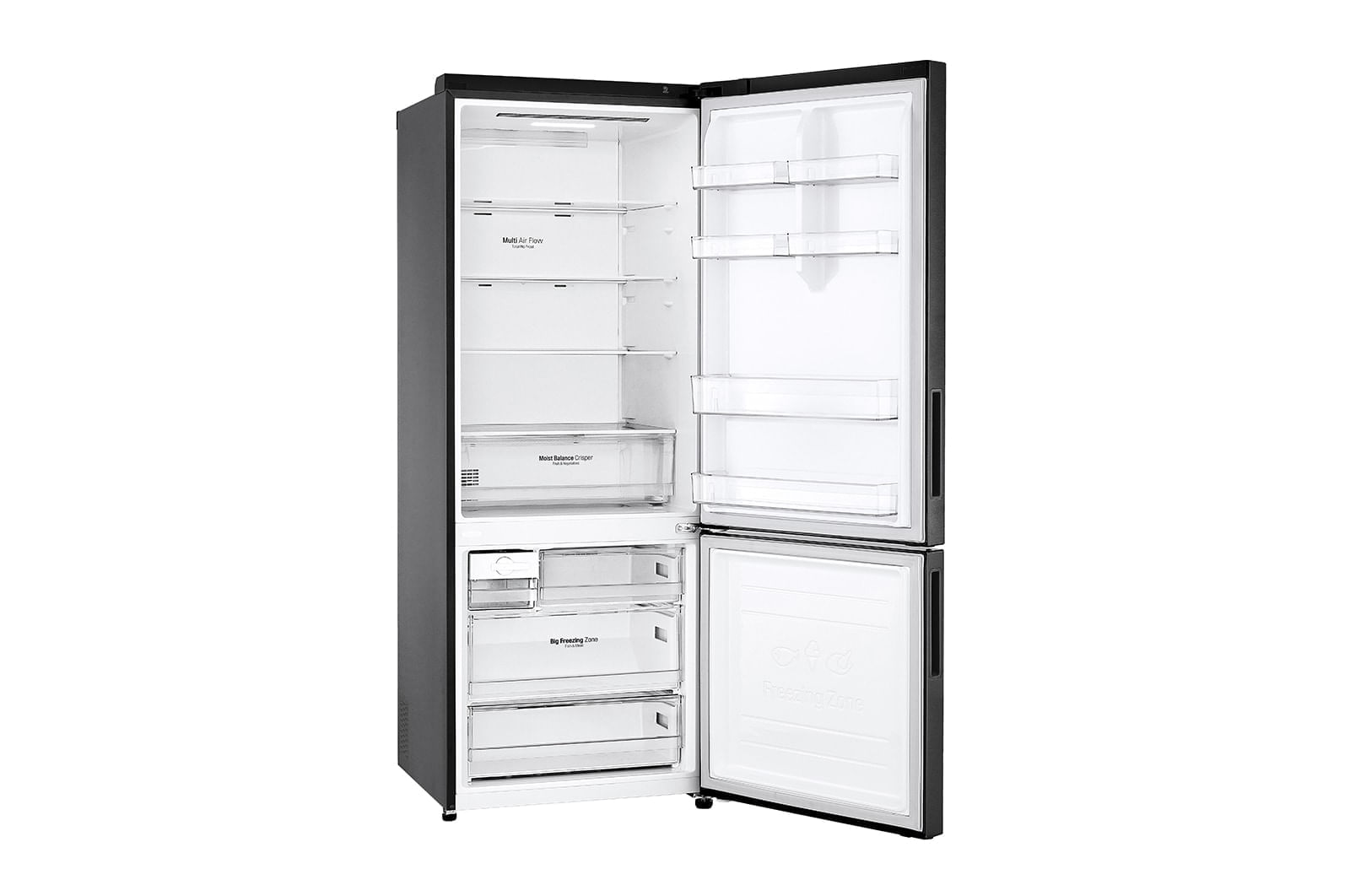 Geladeira Smart LG Frost Free Inverter 451L Inverse Cor Black Inox (GC-B569NQL)