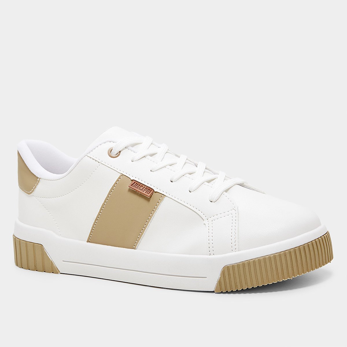 Miniatura Tênis Anacapri Casual Feminino Branco+dourado - 34
