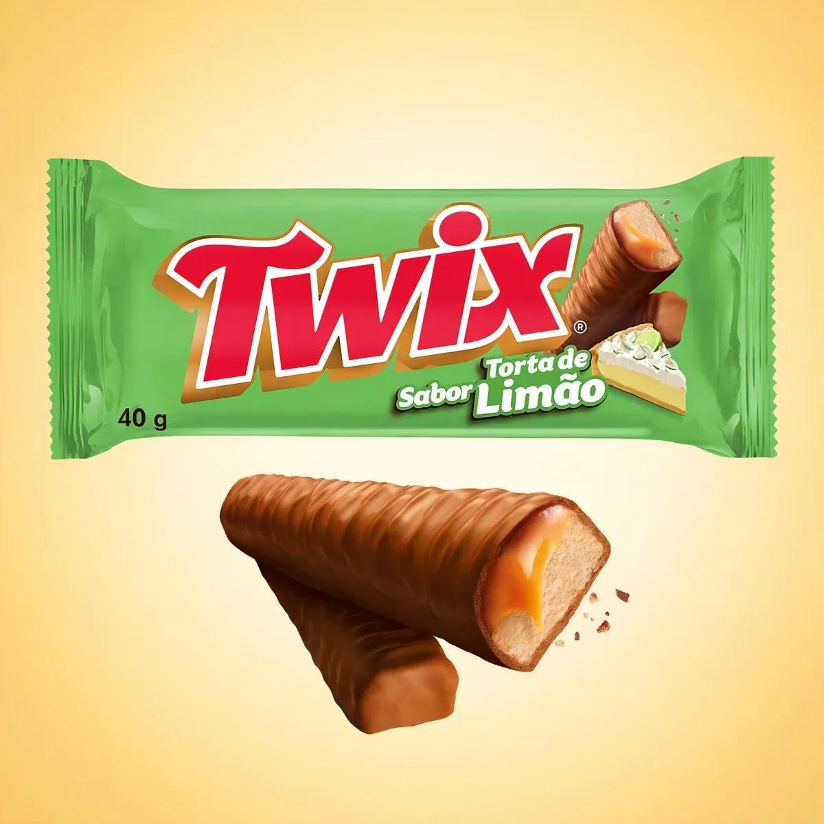 Miniatura Caixa 18 Chocolate Twix Sabor Torta De Limão 40G