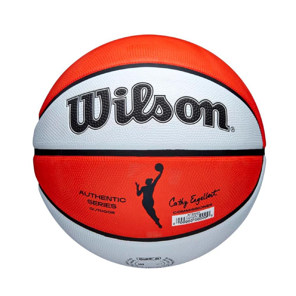Miniatura Bola de Basquete Wilson WNBA Authentic Outdoor #6 Branco e Laranja