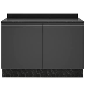 Cozinha Completa Bartira Linea com 11 Portas, 4 Gavetas e 7 Prateleiras - Grafite