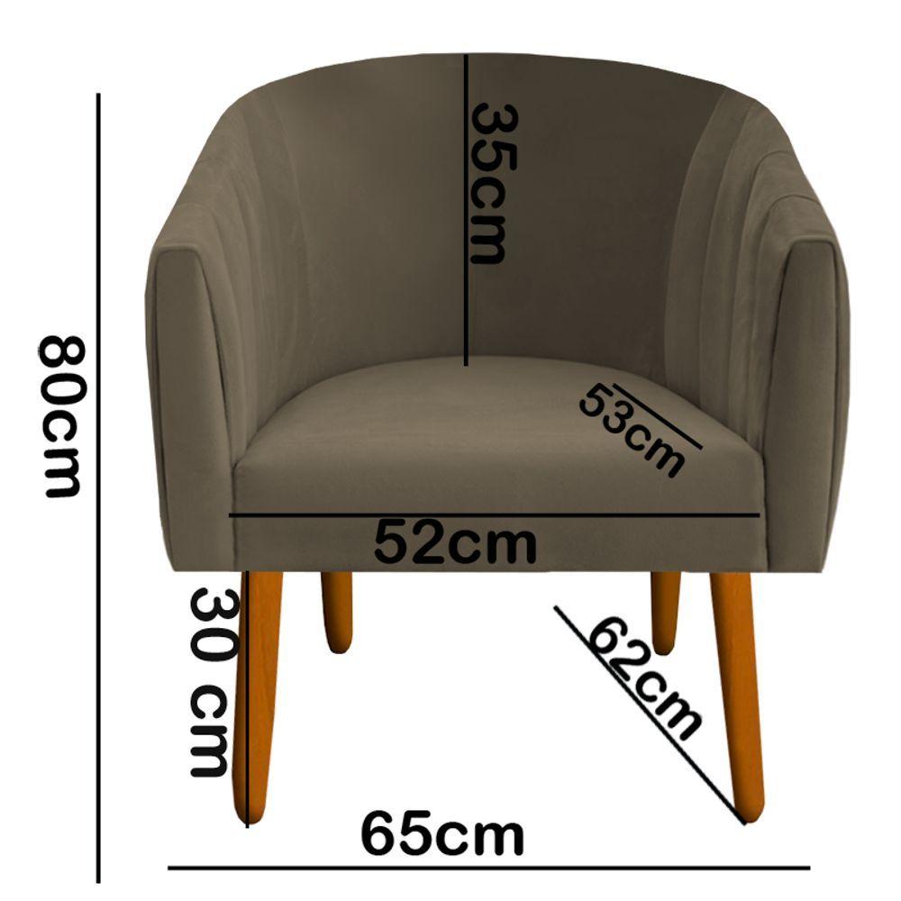 Miniatura Poltrona Julia Decoração Salão Cadeira Escritório Recepção Estar Amamentação Suede Marrom Rato D'classe Decor