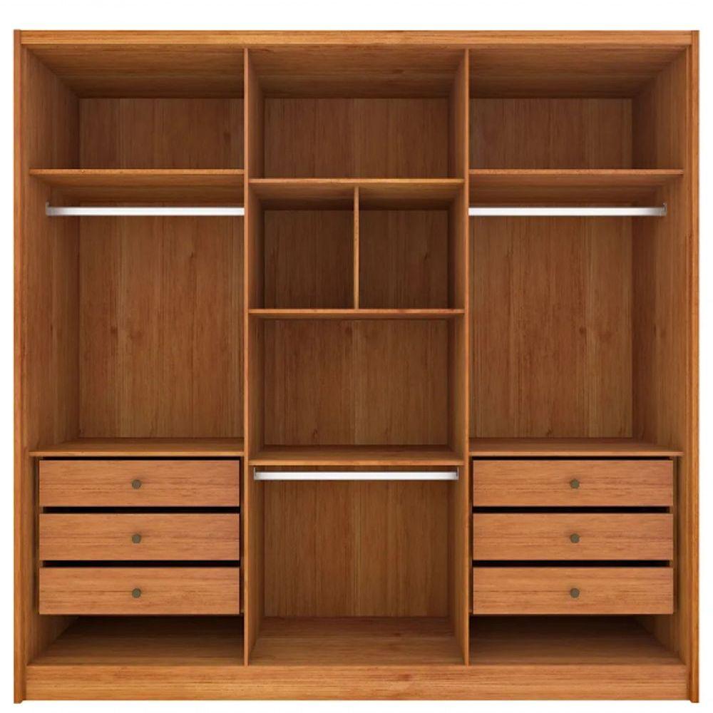 Miniatura Guarda Roupa Casal 100% Mdf 6 Portas 6 Gavetas Realeza Tcil Móveis - Cinamomo