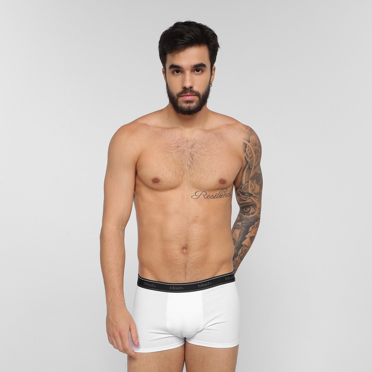 Kit Cueca Boxer Mash Cotton Elástico 10 Peças Preto+Vinho - P