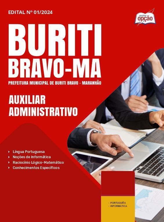 Miniatura Apostila Prefeitura Buriti Bravo Ma 2024 Auxiliar