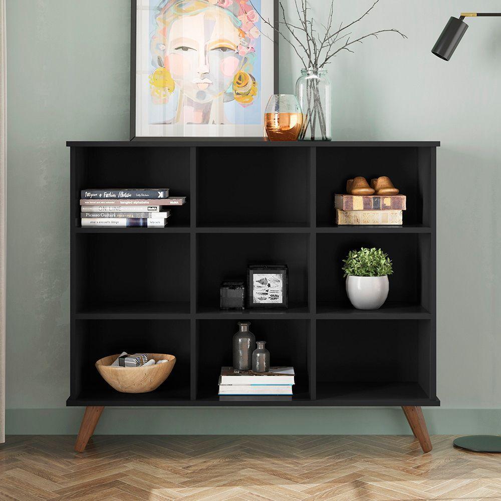 Miniatura Armario Organizador Qmovi 9 Nichos Preto/retro