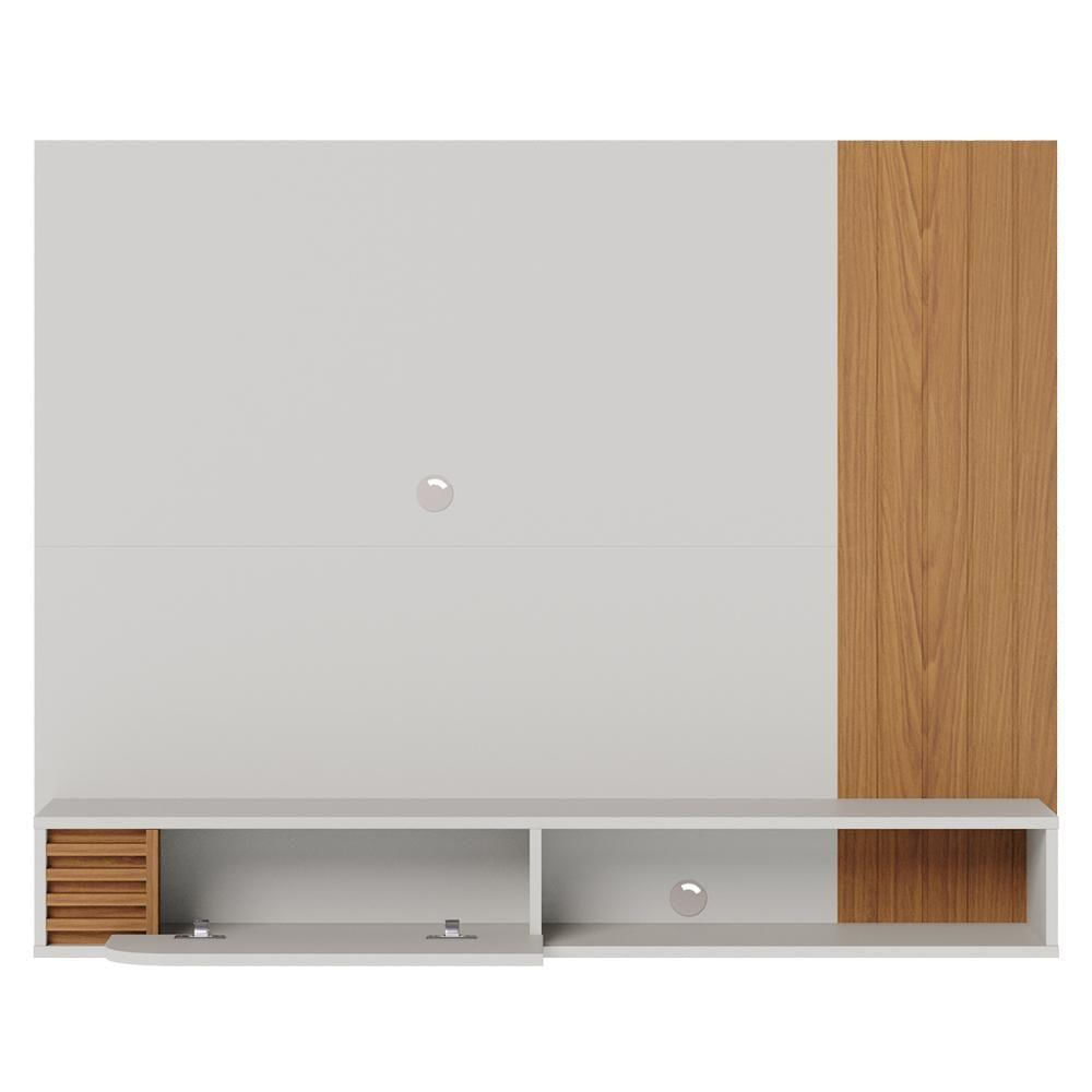 Miniatura Painel Para Tv 60 Pol Bancada Suspensa 160cm Mayer C04 Off White Matte Freijó - Lyam Decor