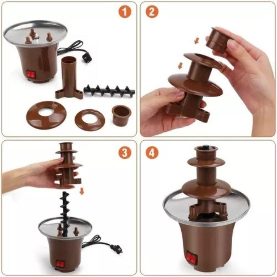 Miniatura Mini Cascata Fonte Chocolate Fondue Elétrica 110V: Momentos