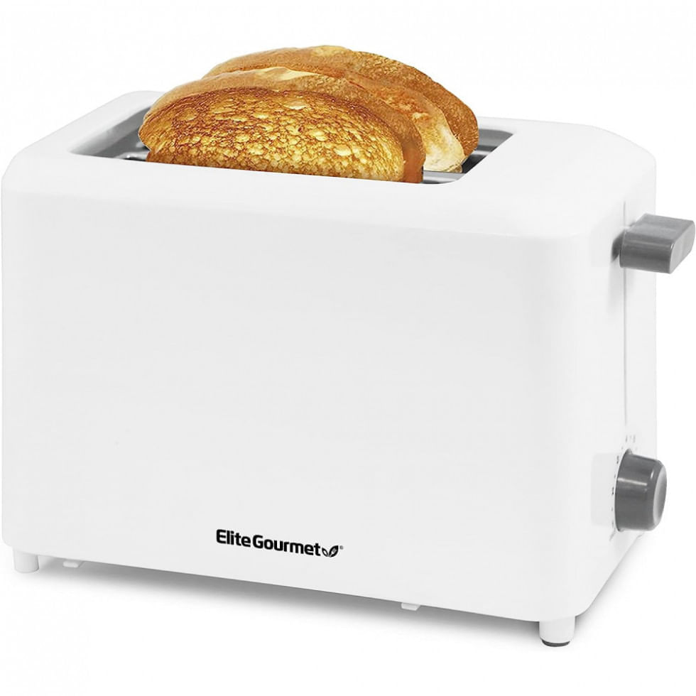 Miniatura Torradeira Elétrica 2 Fatias com 7 Níveis de Tostagem e Bandeja de Migalhas Removível, 110V 1300W, Elite Gourmet EC...