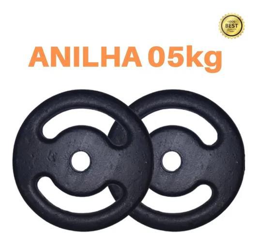 Miniatura Kit 2 X Anilhas Super Premium De 5Kg Ferro Pintada