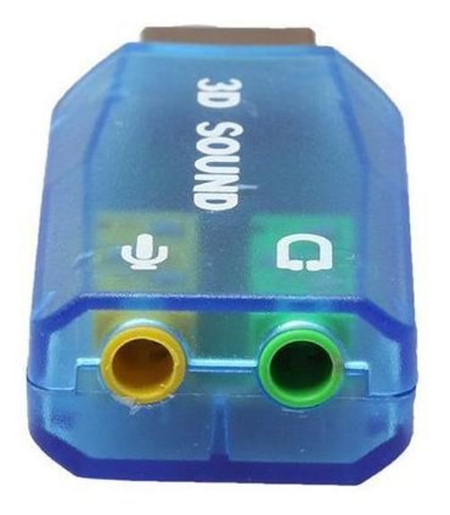 Miniatura Adaptador Externo De Som 5.1 Usb Placa De Som Computador Pc