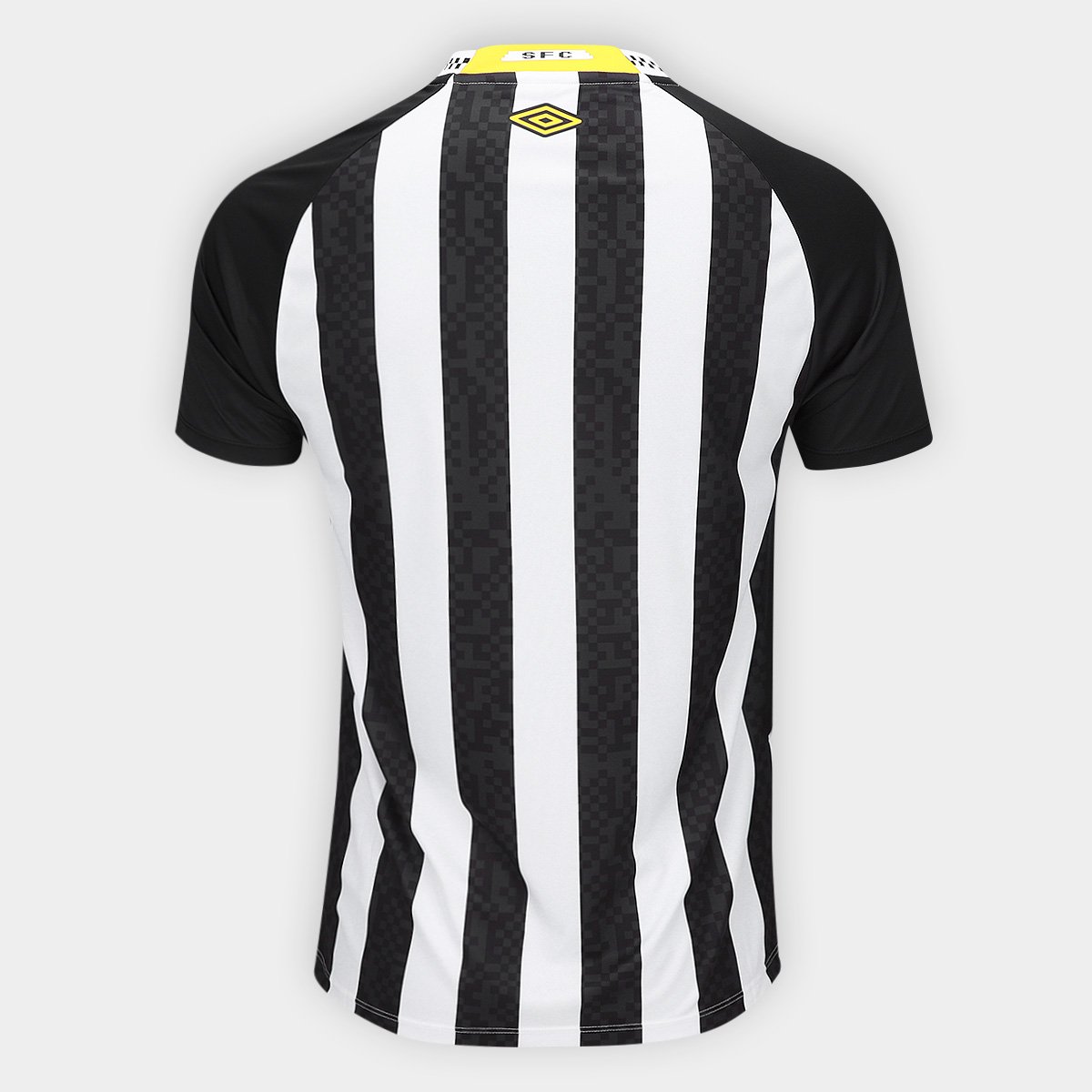 Miniatura Camisa Santos II 25/26 S/N Torcedor Umbro Masculina Preto+Branco - EGG