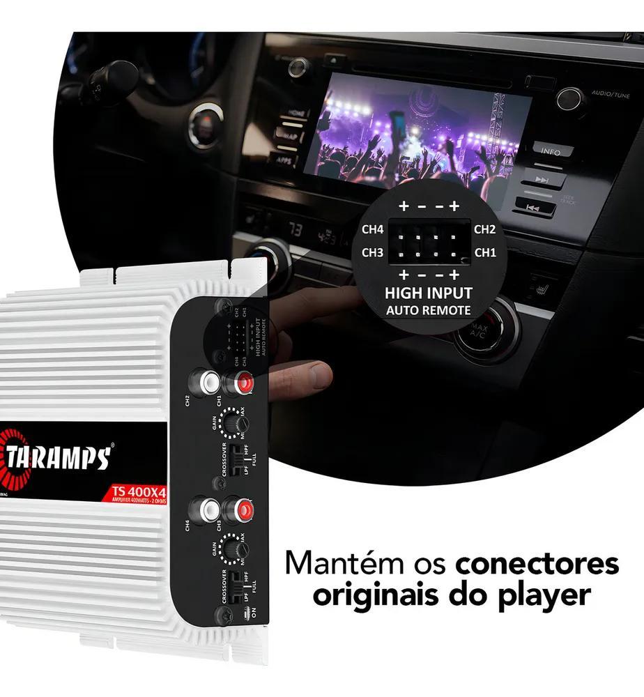 Taramps Ts400X4: Som Potente Com Entrada Fio Para Multimídia