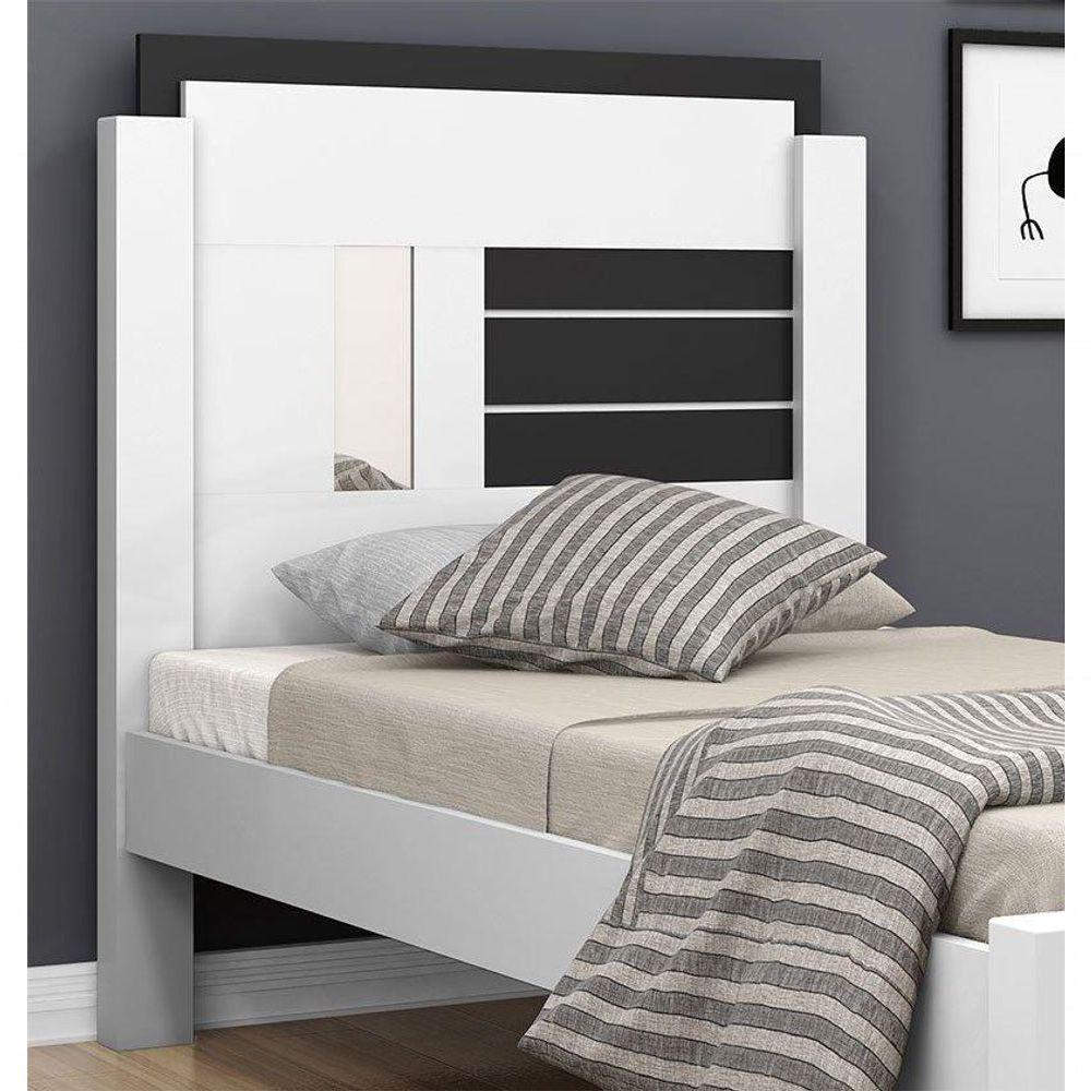 Miniatura Cama Solterio Framar Amanda Branco-preto