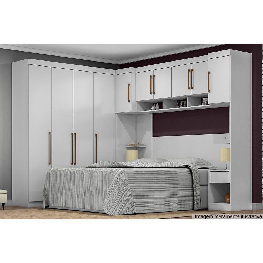 Miniatura Módulo Guarda Roupa Módena 71000 C/ 1 Porta Branco - Demóbile