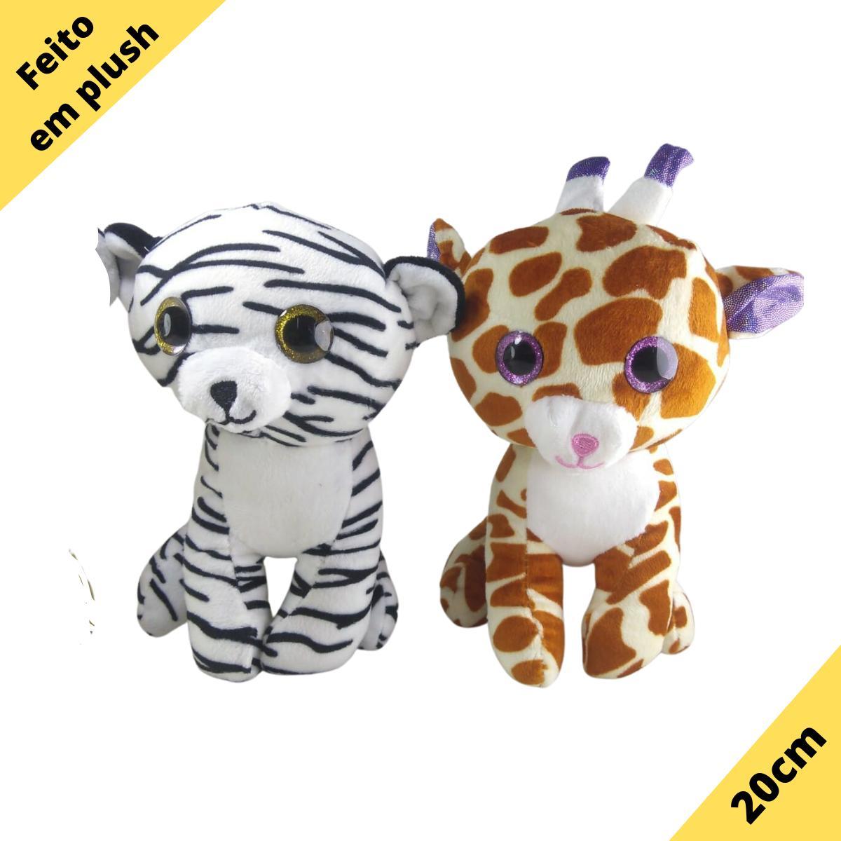 Miniatura Kit Safari Selva Zoo Olhos Brilhantes 4 Un Fofinho