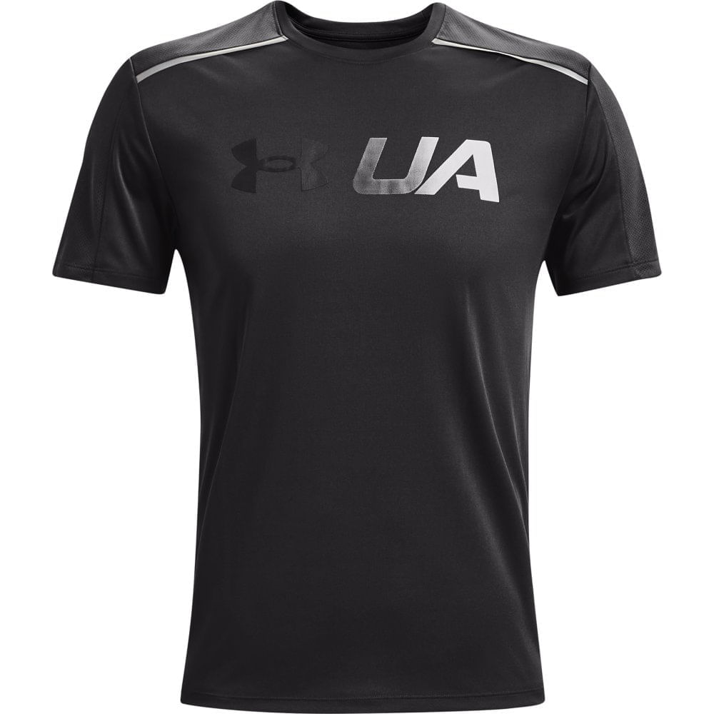 Miniatura Camiseta de Corrida Masculina Under Armour Graphic Print FILL 3GG Cinza