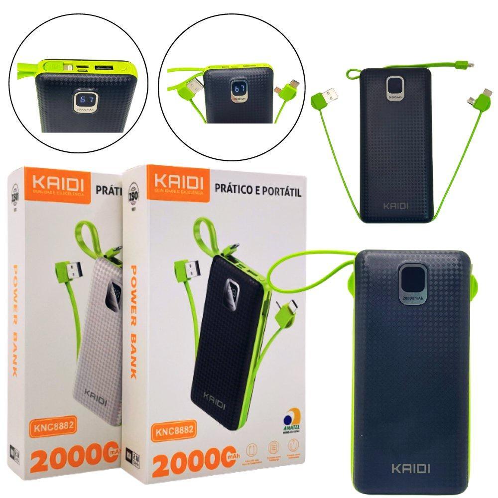 Miniatura Power Bank Kaidi Knc-8882 20000 Carregador Portátil 8882 955