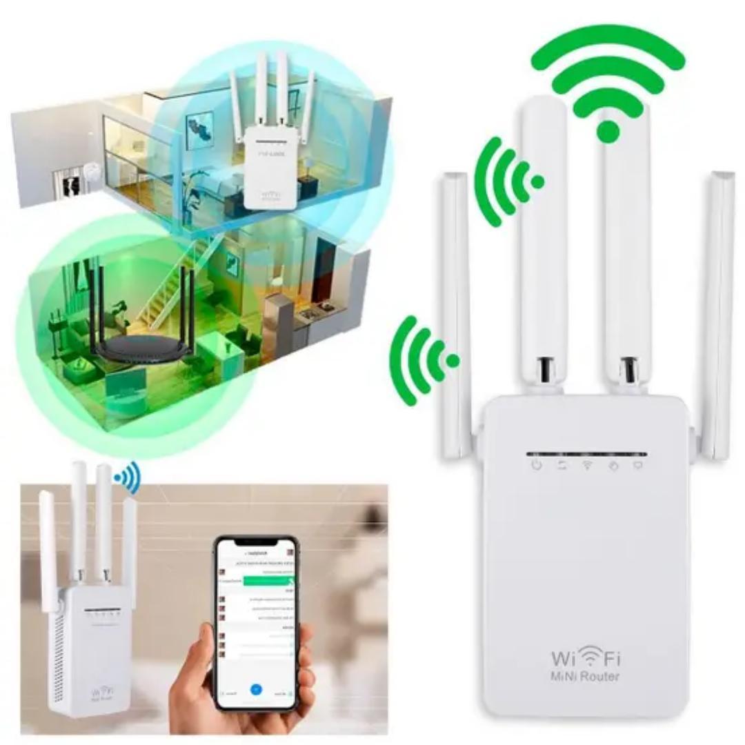 Miniatura Conquiste Uma Rede Mais Forte O Repetidor Wi-Fi 4 Antenas