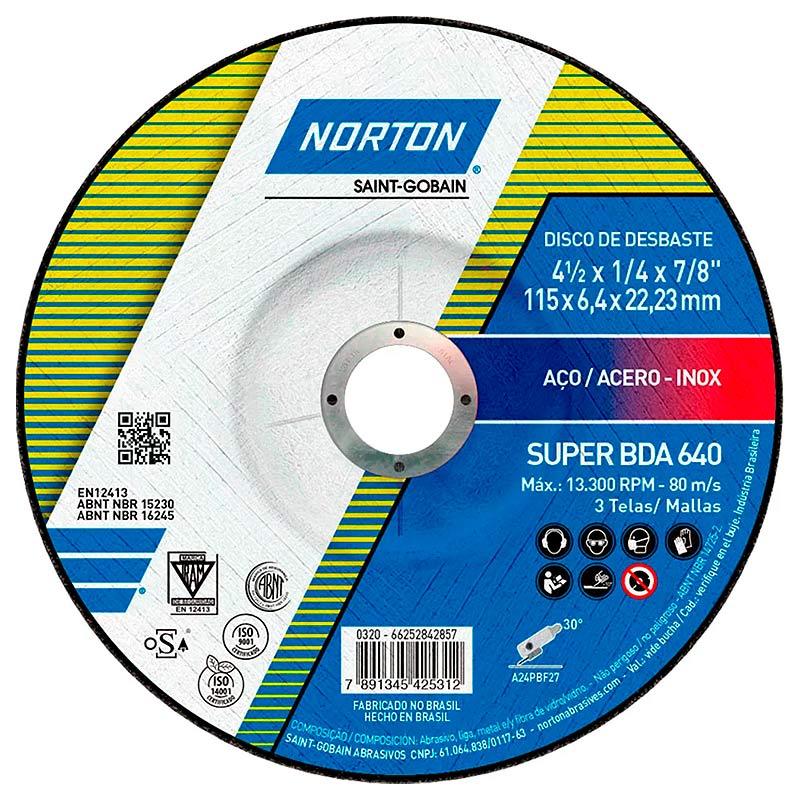 Miniatura Disco de Desbaste 4.1/2 Pol BDA 640 NORTON